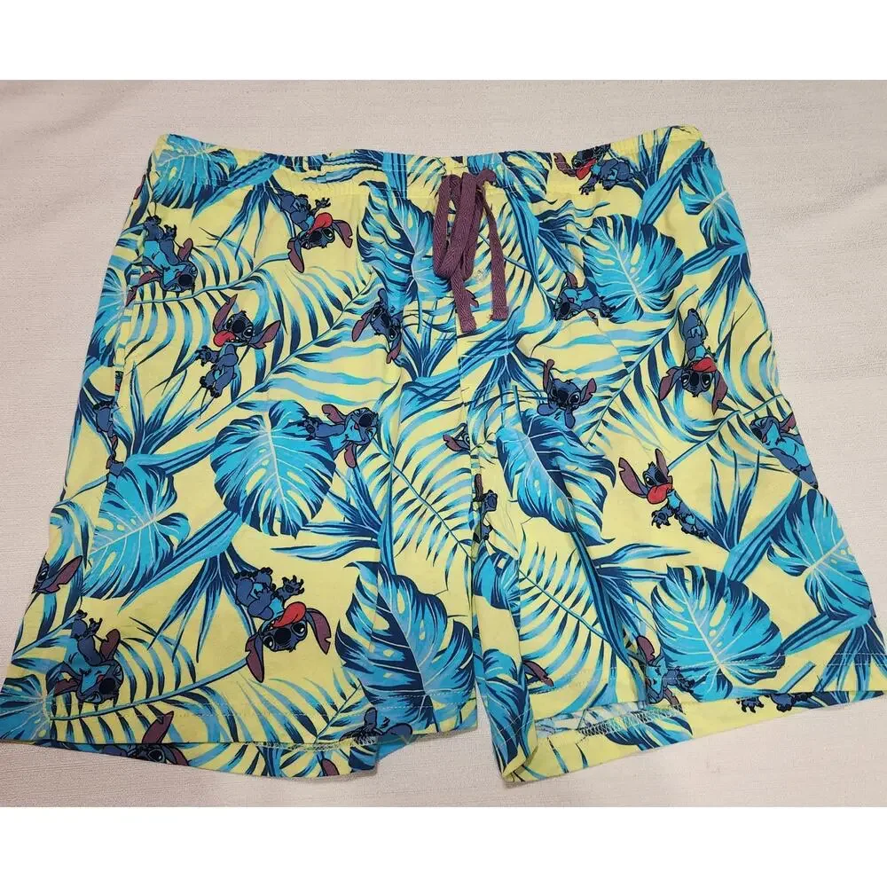 Stitch tropical pajama shorts size Extra Large men's
